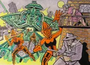 3 RED INVADERS ** MIKE BENNETT'S ORIGINAL ART (2025) 04/14/25