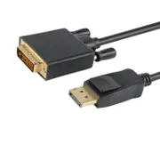 Astrotek DisplayPort DP to DVI-D Male to Male Cable 2m 24+1 Gold Plated Black