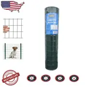 Weather-Resistant Green PVC Coated Wire Mesh Fence 36"x50' - Perfect for Gardens
