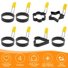 4Pcs Pancake Rings Stainless Steel Egg Ring Set Nonstick Fried Egg Rings habHG