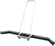 Tennis Court Rubber Broom Hard Floor Sweeper, Stainless Steel Rain Sweeper, Includes 2 EVA Foam Blades, Parking Lot/Basketball Court