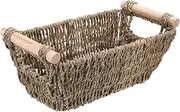 [HAPINARY] Practical Weave Storage Basket Large Capacity Cane Basket Storage Easy to Use Decorative Finishing Basket