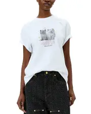 Ganni Kittens Logo Tee