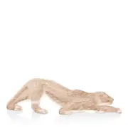 Lalique Zeila Panther Figure Gold Luster