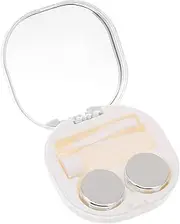 [Ipetboom] 1 Set Rhinestone Box Storage Case Holder Kit with Mirror Compact Eyewear Organizer for Travel Lightweight and Portable and Storage