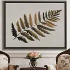 Botanical Wall Art Fern Canvas Print Modern Nature Illustration Minimalist Decor