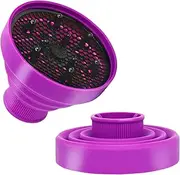 Universal Collapsible Hair Dryer Diffuser Attachment- Salon Grade tool,Lightweight Foldable Portable Travel Folding Design Fit Most of blow Dryers-PurplePurple