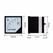 1PCS New 6C2 DC Direct-Through Ammeter Ampere Panel Meter 80*80mm DC 0-5A