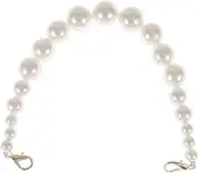TENDYCOCO Pearl Chain for Handbag Bag Strap Pearl DIY Purse Clutches Pearl Handle Replacement Chain Strap Buckles