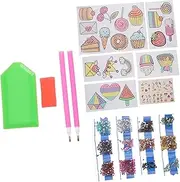 Kisangel 1 Set Diamond Drawing Stickers for DIY Cartoon Themed Drill Stickers for Creative Fun Hands Learning Safe Materials