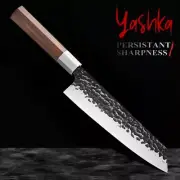 Chef Kitchen Knife Japanese Kiritsuke Hammered Blade Octagonal Handle Sashimi