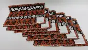 Set of 6 Park B. Smith Halloween Placemats Black Cat Ghosts Skulls Pumpkin NEW