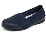 [ACANER] Women's Orthopedic Loafers Stretchy Slip-on Comfort Walking Work Flat Shoes for Bunions