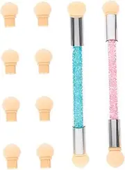 CALLARON 2 Sets Smudge Pen Set Nail Tools Sponge Paint Brush Nail DIY Sponge Pen Brush Nail Pen for Printing Small Sponge Brush Manicure Tools Convenient Nail Sponge Pen Sponges Pen Acrylic