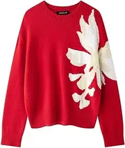 [Generic] Womens Pullover Sweater Long Sleeve Crew Neck Contrast Color Sweaters Fall Winter Fashion Clothes