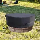 Round Fire Pit Cover Waterproof Firepit Protector for Patio Backyard Outdoor