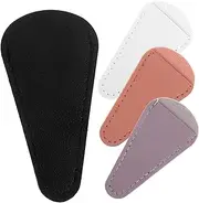 DOITOOL Scissor Tip Covers 4pcs Pu Leather Covers for Sewing Scissors Barber Shears Embroidery Tools Safety Portable