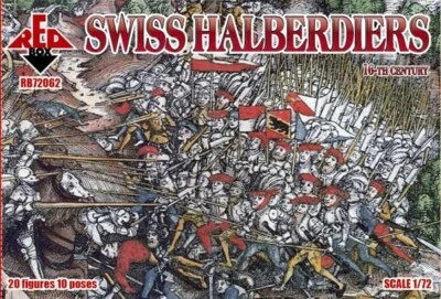 Swiss Halberdiers 16th century (20 figures, 10 poses) 1/72 RedBox 72062