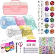 Nano Tape Bubble Kit for Children - DIY Nano Tape Bubble Set with Storage Box, Squishy Toy Craft Set, Super Elastic Nano Adhesive Tapes for Stress Relief and Fun, Fidget Toys and Party Favours