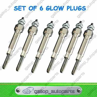 6 Glow Plugs fit for Nissan Patrol GQ Y60 for Maverick DA TD42 4.2L 6cyl Diesel (for: Nissan)