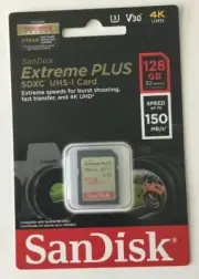 SanDisk - Extreme PLUS 128GB SDXC UHS-I Memory Card