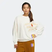 在飛比找PChome24h購物優惠-【ADIDAS】W VBE SWEAT 圓領套頭衫 女 米白