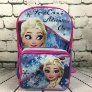 School Backpack Lunch Bag Disney Frozen Elsa Keep Calm Adventure On Travel Tote