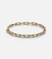 [David Yurman] David Yurman Stax Chain Link 18kt gold bracelet with diamonds M gold