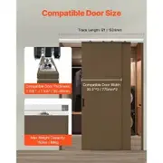 Bypass Door Hardware 1.52m Bypass Closet Door Track Kit for 2 Door System