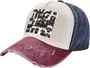 [YANYU] Dachshund Weiner Pet Dog Print Fashion Washed Distressed Baseball Cap Vintage Adjustable Hat with Classic Brim