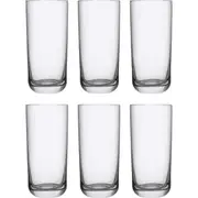 6pc Ecology 430ml Classic Crystalline Hi Ball Set Glass Drinking Tumbler Clear