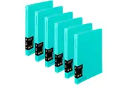 Colourhide Display Book 40 Pockets Sleeves A4 Aqua Blue Pack 6