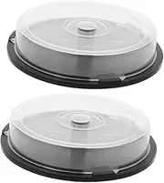 Veemoon 2Pcs Plastic CD Storage Holder Empty Dvd Storage Container for Discs Durable and Protective Design for Organizing CD Collection for Desktop and Bookshelf Use