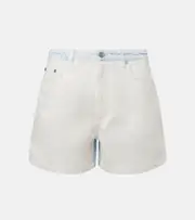 [Stella McCartney] Stella McCartney Mid-rise denim shorts 27 white