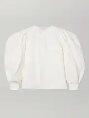 [Carolina Herrera] Carolina Herrera - Silk-gazar Top - White - US2 US 2 White