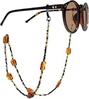 [JYHLSHBA] 1 Amber Beaded Glasses Chain Mask Chain Sunglasses Chain Women'S Glasses Chain Glasses Rope