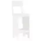 2x Outdoor Bar Stools Garden Patio Wooden Dining Chairs Solid Pine White