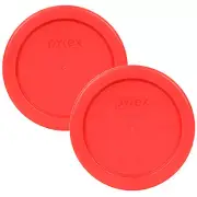 Pyrex 4" Plastic Red Lid Replacement Cover 2 Pack For 1 Cup Bowl Dish 7202-PC