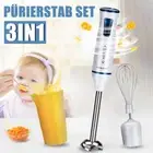 1000W Immersion Hand Blender Mini Chopper 3 in 1 Electric Mixer w/ Beaker Whisk