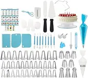 170Pcs Cake Decorating Kit Turntable Rotating Baking Flower Icing Piping Nozzles