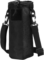 Outdoor Water Bottle Bag Portable Hydration Carrier Lightweight Insulated Cup Holder Adjustable Shoulder Strap Nylon Mesh Breathable for Hiking Camping Cycling Travel Accessories Sports Enthusiasts
