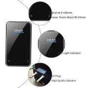 A8 DC Wireless Doorbell Waterproof 300M Remote Long Range Door Bell Door Chime 2 Receivers to 1 Transmitter