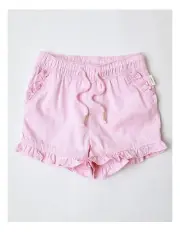 [Sprout] Essential Ruffle Plain Shorts in Light Pink