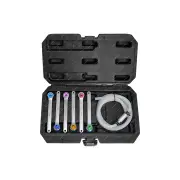 7Pc PK Tool Brake & Clutch Bleeding Spanners Set - with Hose & Check Valve 6pt