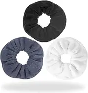 Hair Drying Towel Scrunchies - Terry Cloth Scrunchie Large Microfiber Hair Ties for Frizz Free Women Girls Thick Fuzzy Scrunchy Bobbles Hair Bands Ropes Ponytail Holder Wet Hair Accessories