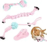 Gmokluytw Dog Tug Rope | 4X Tug of War Dog Toys,Interactive Pull Puzzle for Mental Stimulation, Boredom Relief Activities for Indoor Outdoor Backyard Play