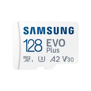 【SAMSUNG三星】EVO Plus microSDXC UHS-I U3 A2 V30 128GB 記憶卡