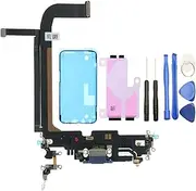 Charging Port Replacement For iPhone 13 Pro Max (6.7") Dock Connector Replacement Headphone Jack & Lower Microphone Plus Adhesive & Tools