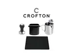 Crofton Barista Essential Accessories Kit - Tamper with Mat, Knock Box, Milk Jug