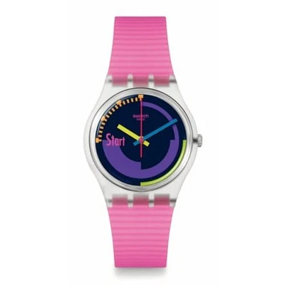 SWATCH NEON PINK PODIUM SO28K111 Unisex watch SWISS MADE FROM JAPAN